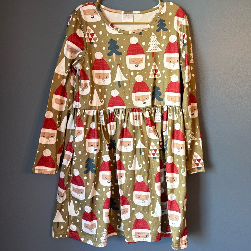 Festive Santa‎ Print Dress